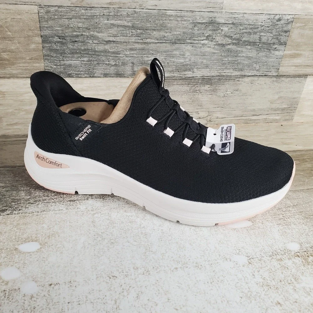 Skechers Ultra Flex 3.0 Brilliant Path Womens Shoes Sz 9.5 Black Slip On Sneaker
